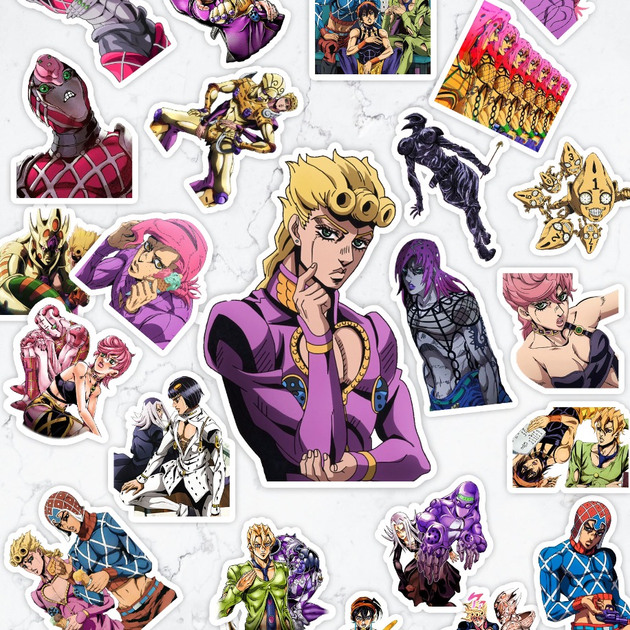 JoJo no Kimyou na Bouken part 5 Anime Sticker Paketi (25 Sticker)