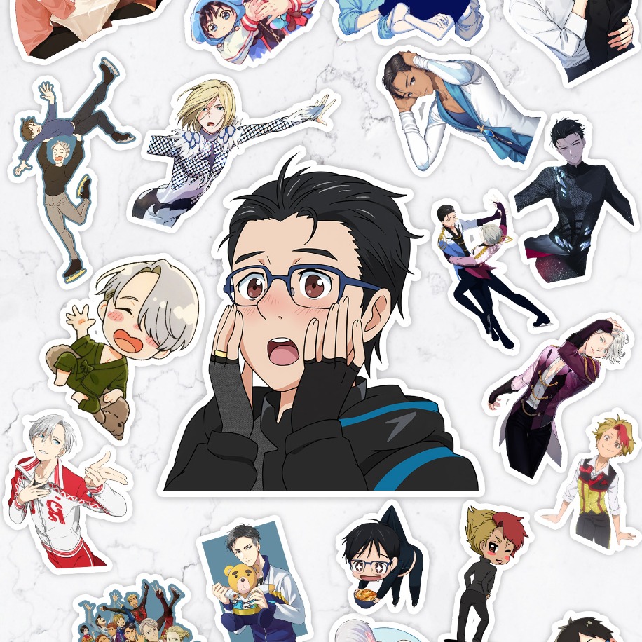 Yuri on Ice Anime Sticker Paketi (20 Sticker)