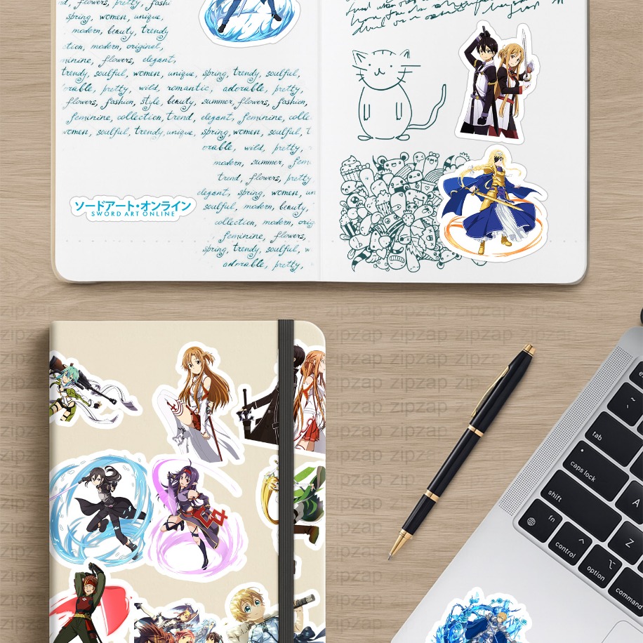  Sword Art Online Anime Sticker Paketi (20 Sticker)