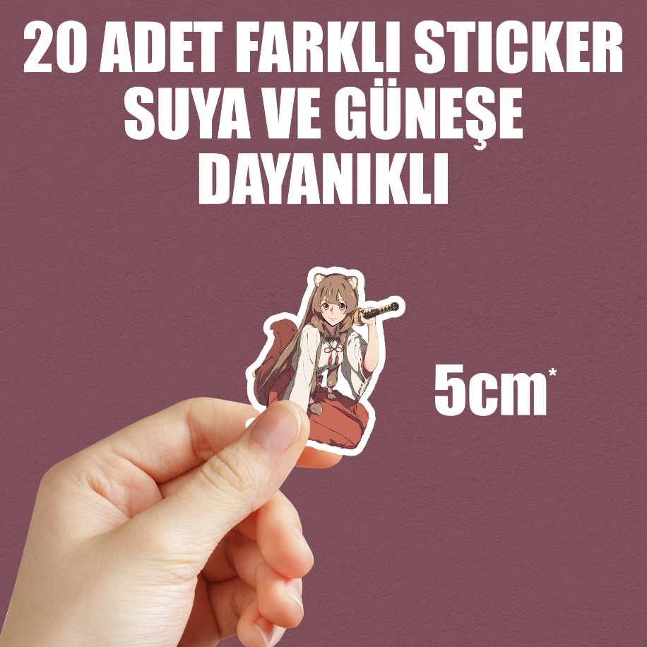 The Rising Of The Shield Hero (Tate no Yuusha no Nariagari) Anime Sticker Paketi (20 Sticker)