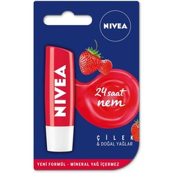 Nivea Çilek Işıltısı Çilekli Dudak Bakım Kremi 