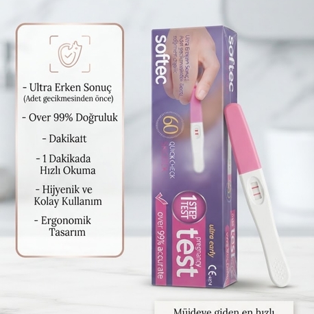 softech Tek Adımlı ERKEN Gebelik Testi