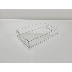 ŞEFFAF PLEKSİ - AKRİLİK TEPSİ 25X15 CM