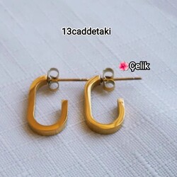 ÇELİK KÜÇÜK OVAL HALKA MODEL KÜPE