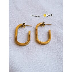 ÇELİK OVAL HALKA MODEL KÜPE