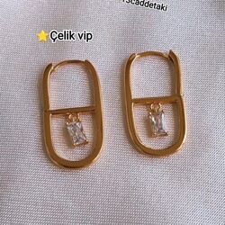 Xuping BAGET TAŞLI OVAL KÜPE