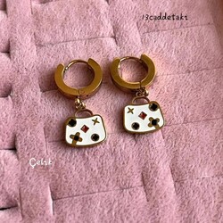 ÇELİK BEYAZ ÇANTA MODEL KÜPE