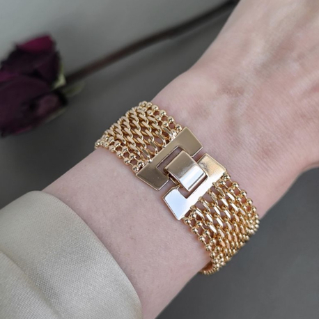 XUPİNG 18K KALIN HASIR MODEL BİLEKLİK