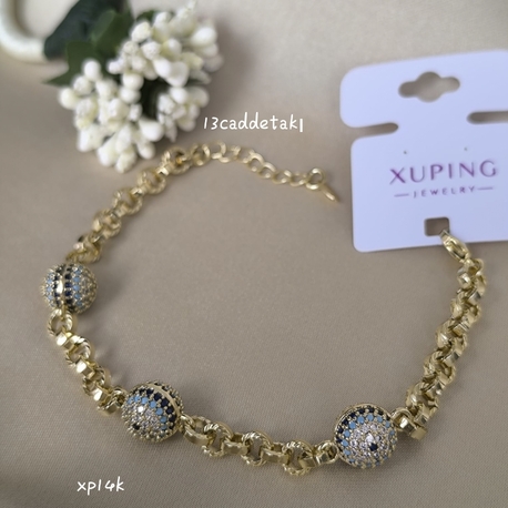 ÇELİK XP 14K NAZAR BONCUKLU MODEL BİLEKLİK