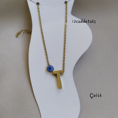 ÇELİK NAZAR BONCUKLU T HARFLİ HALHAL