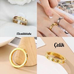 ÇELİK TAŞLI ROMA RAKAMLI MODEL YÜZÜK