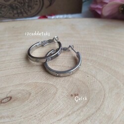 ÇELİK CRTR TAŞLI HALKA MODEL KÜPE