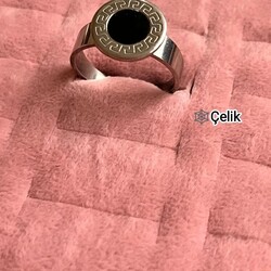 ÇELİK MARKA MODEL SİYAH TAŞLI MODEL YÜZÜK