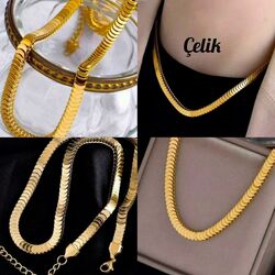 ÇELİK BALIK SIRTI PULLU MODEL KOLYE