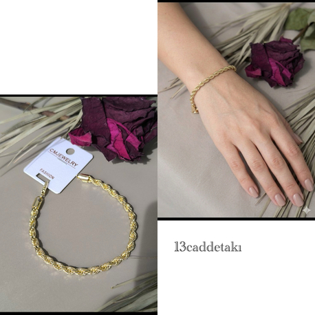 VİP 14K BURGU MODEL BİLEKLİK