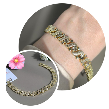 VİP 14K YALDIZLI KYUMCU MODEL BİLİEKLİK