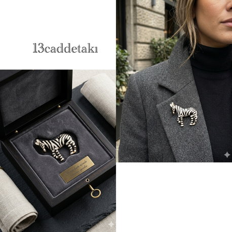 ZEBRA MODEL BROŞ