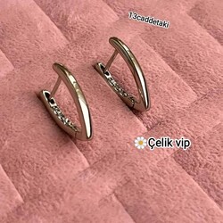 ÇELİK VİP TAŞLI OVAL MODEL KÜPE