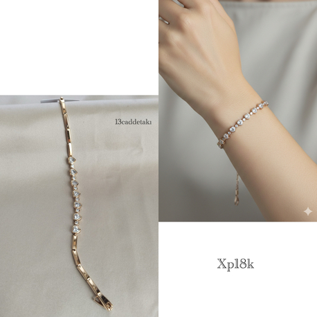 ÇELİK XP 18K KALPLİ MODEL BİLEKLİK