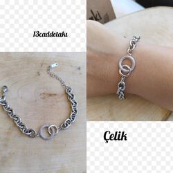 ÇELİK HALKALI KALIN ZİNCİRLİ BİLEKLİK