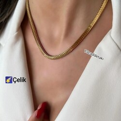 ÇELİK PUL MODEL KOLYE