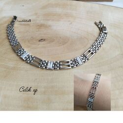 ÇELİK XUPİNG TAŞLI KAFES MODEL KELEPÇE BİLEKLİK