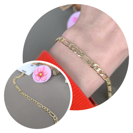 VİP SERİ 14K FİGARO MODEL BİLEKLİK