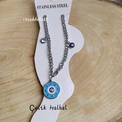 ÇELİK NAZAR BONCUKLU MODEL HALHAL 