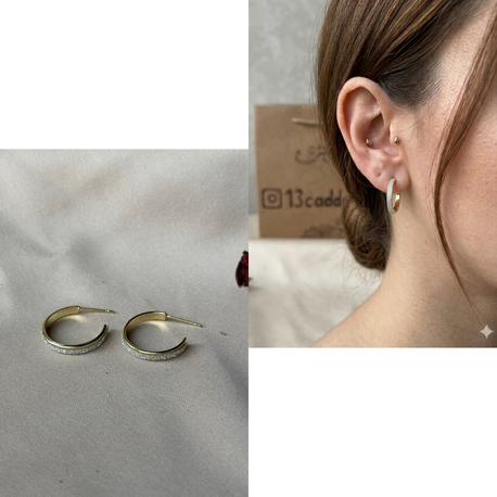 ÇELİK SİMLİ YARIM HALKA MODEL KÜPE