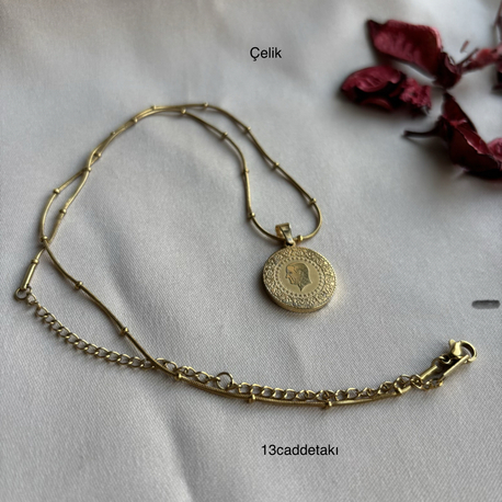 ÇELİK TURA MODEL DORİKA ZİNCİRLİ MODEL KOLYE