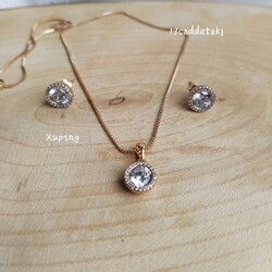 ÇELİK XUPİNG TAŞLI MODEL TAKI SETİ