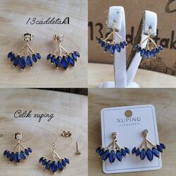 ÇELİK XUPİNG LACİVERT TAŞLI AVİZE MODEL KÜPE