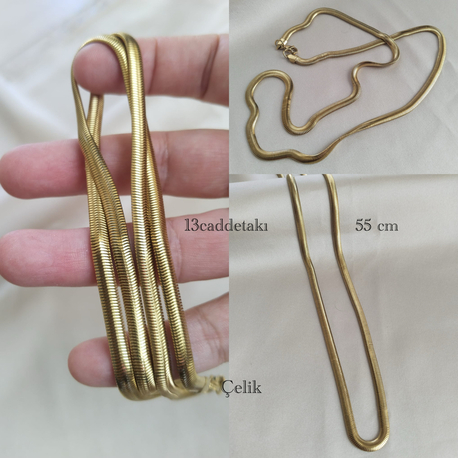ÇELİK KALIN BALIK SIRTI MODEL KOLYE