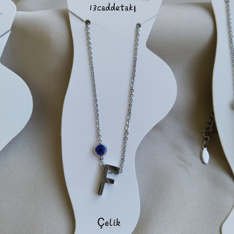ÇELİK NAZARLI F HARFLİ MODEL HALHAL 