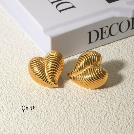 ÇELİK ŞERİTLİ KALP MODEL KÜPE