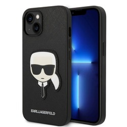 KARL LAGERFELD Karl Tasarımlı Kabartmalı Kumaş Dokulu Siyah Kılıf - KLHCP14LSAPKHK