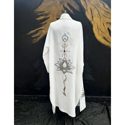 Hand-painted Lotus Kimono 