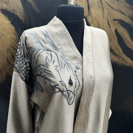 Hand-panted AI Jun Kimono