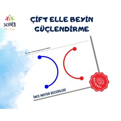 Okul Öncesi Çocuklar İçin Sağ Sol Beyin Egzersiz Şablonları | A3 Yazdırılabilir PDF