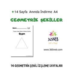 Şekil İzleme Çalışma Sayfaları|Okul Öncesi Çalışma Sayfası