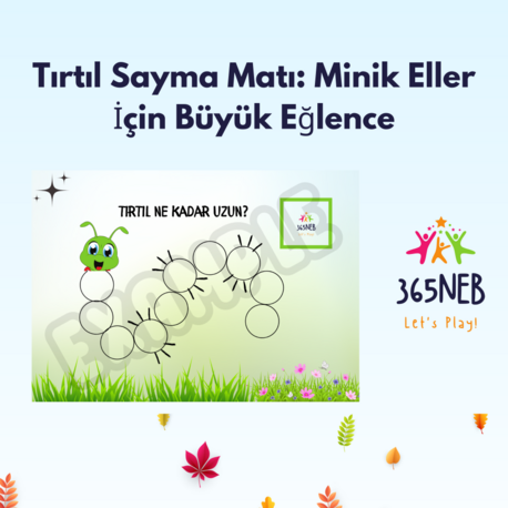 Minikler İçin Tırtıl Temalı Oyun Hamuru Sayma Matı