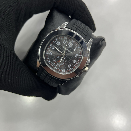 Aquanaut Sport Edition - Siyah Silikon Kordon Özel Seri Saat + Cüzdan Hediye 