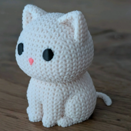 Sevimli Beyaz Yavru Kedi | Mini Figür