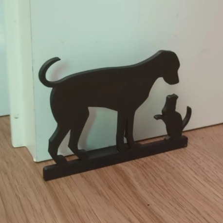 Kedi & Köpekli kapı tutacağı
