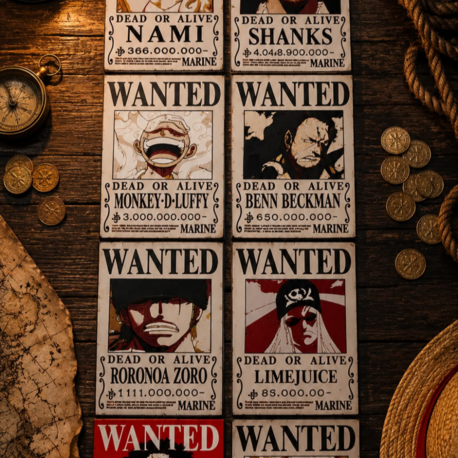 One Piece Wanted Poster Seti