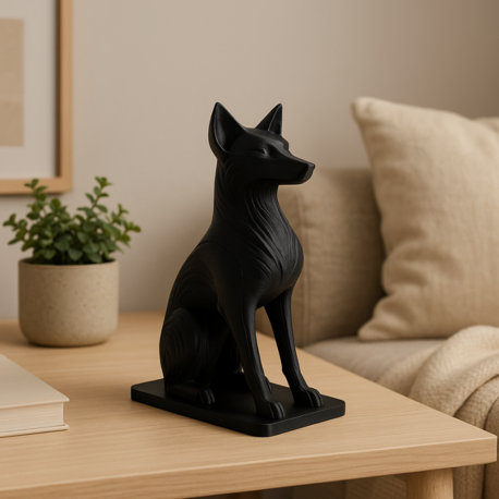 Sadakat – Siyah Köpek Figürü