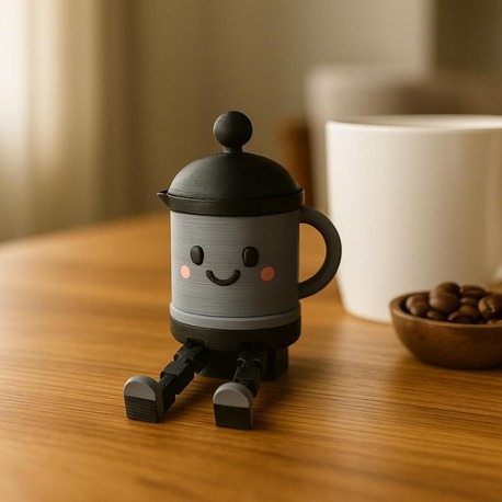 Kahve Arkadaşı - Mini French Press Figürü