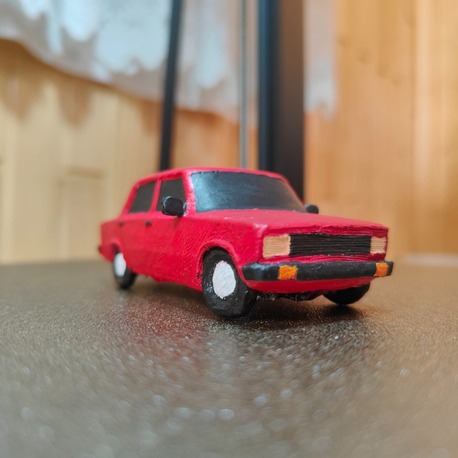 El yapımı 3D baskı kırmızı Tofaş Serçe