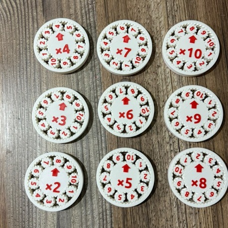 Çift Yüzlü Dişli Çarpışma Ve Bölme Çarkları - Eğitici İlkokul Matematik Materyali 3D