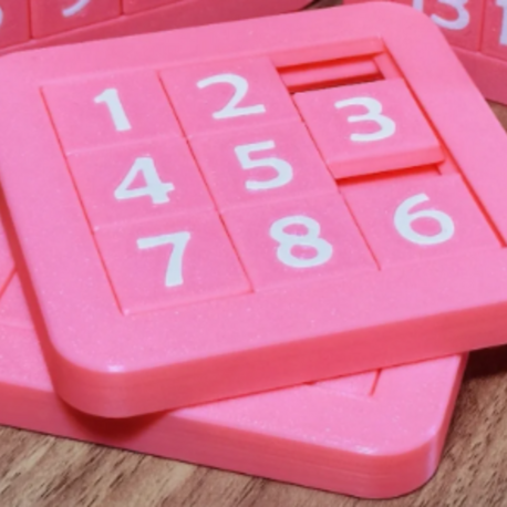 3*3 Kaydırmalı Sayı Bulmacası Sliding Puzzle 3D Baskı Zeka Oyunu